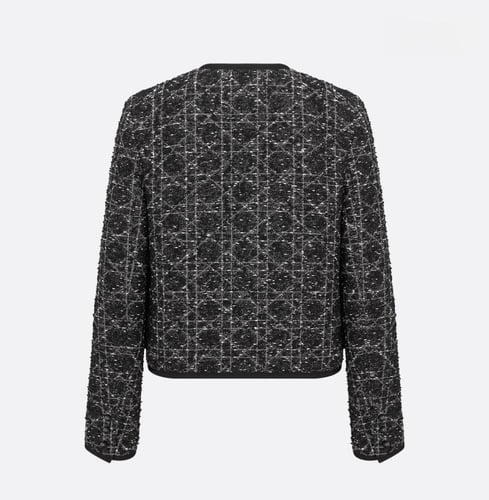 2025 جاكيت ديور تويد أسود كروز