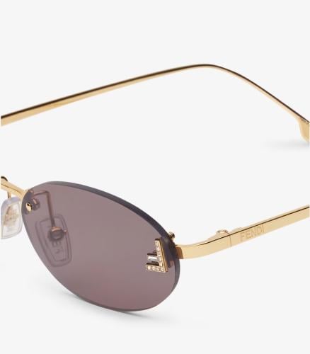 نظارة شمسية فيندي مع حروف FF مرصعة بالكريستال