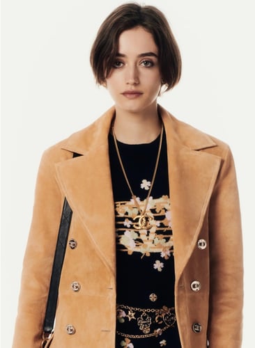 2024 كنزة شانيل كاشمير اسود