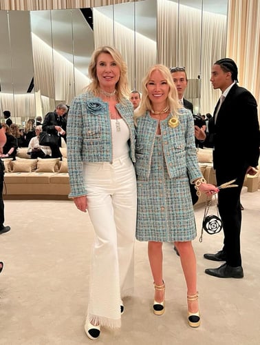 2025 سترة شانيل جاكيت تويد أخضر فيروزي