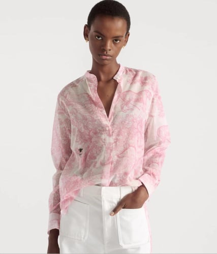 2025 بلوزة ديور ديوريفيرا طويله بطبعات