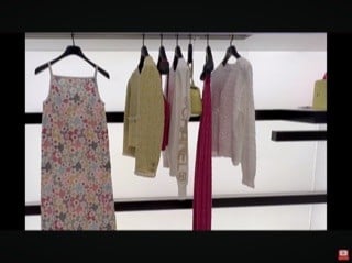 2024 جاكيت شانيل سترة تويد متقزح اصفر فاتح