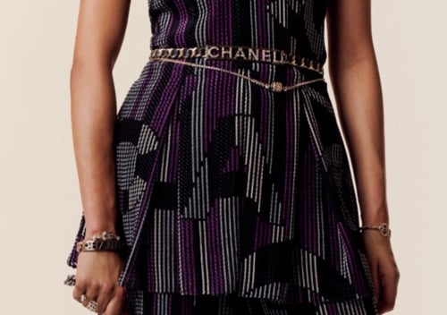 2024 شانيل سوار حلزوني بنهايتين عبارة عن دائرتين ت...