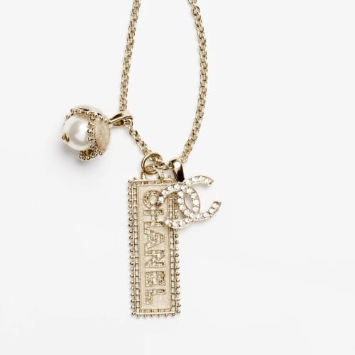 2024 سلسال شانيل قلادة طويلة ذهبي