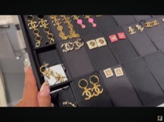 2024 اقراط شانيل بدلاية معدن ستراس لآلئ بتعليقة سي...