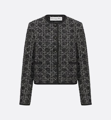 2025 جاكيت ديور تويد أسود كروز