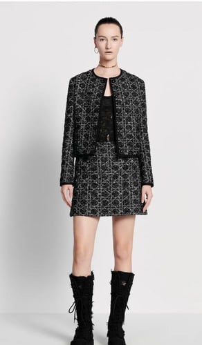 2025 جاكيت ديور تويد أسود كروز