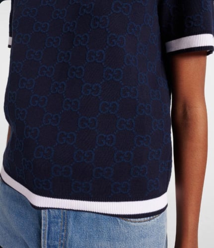 2025 كنزة غوتشي أزرق لوقو GG