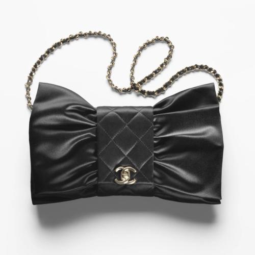 2024حقيبة يد صغيرة للسهرة باللون الأسود معدن فضي ا...