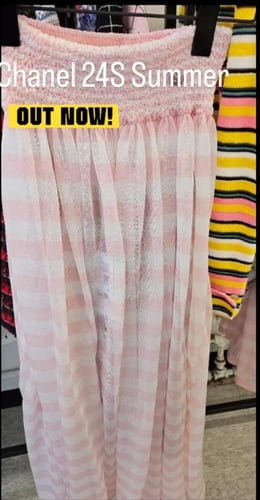 2024 تنورة شانيل كلوش وردي فاتح