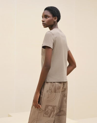 2024 تيشيرت إيرميس بيج قطن جيرسي مطرز