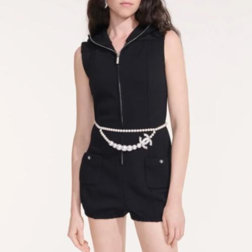 2025 جامبسوت شانيل قطن كشمير أسود مع هودي