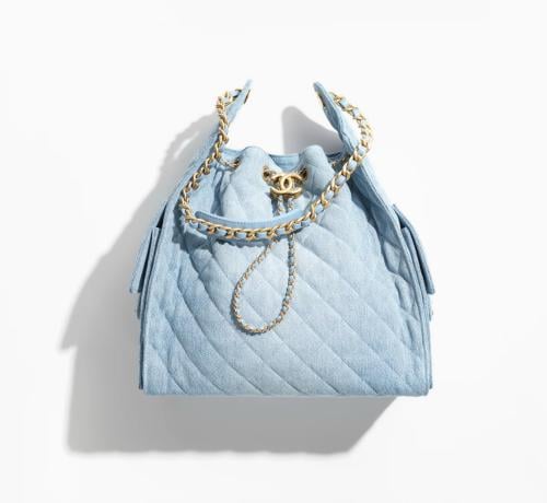 2025 حقيبة شانيل دينم ازرق متوسطة