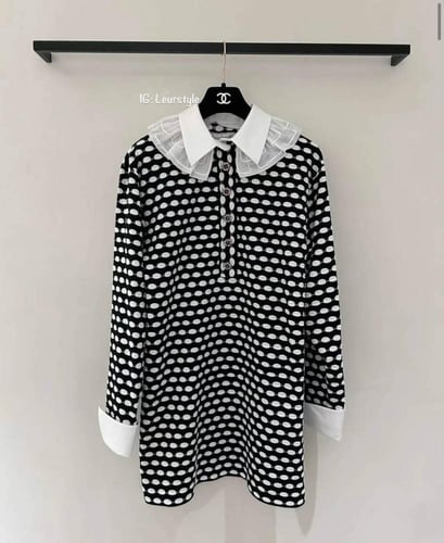 2024 فستان شانيل قصير جيرسيه قطني