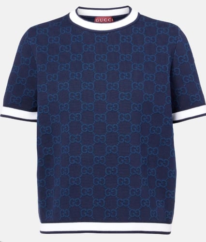 2025 كنزة غوتشي أزرق لوقو GG