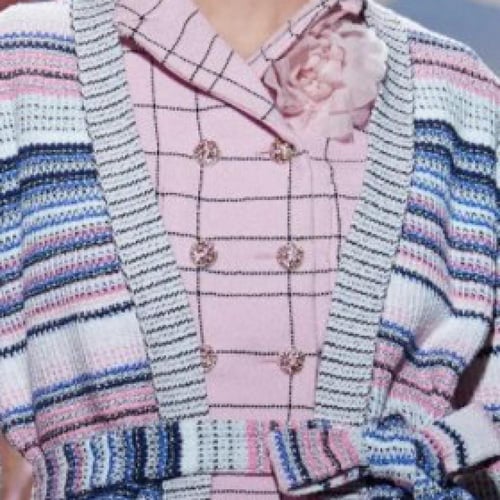 2024 جيلية شانيل تويد صوفي بلا أكمام