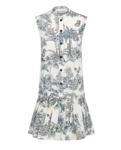 2025 فستان ديور تويد أسود بجيوب أمامية