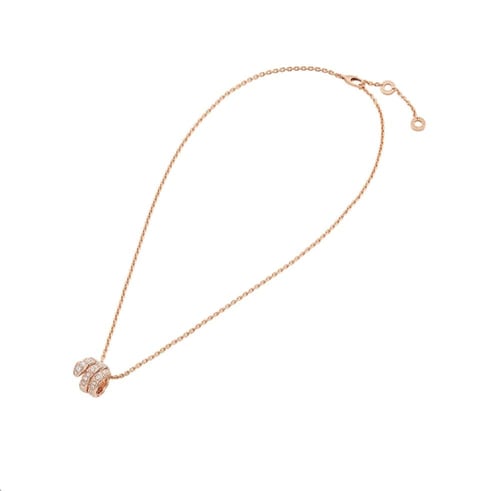 قلادة بولغاري فايبر سيربنتي وردي كريستالي لفتين