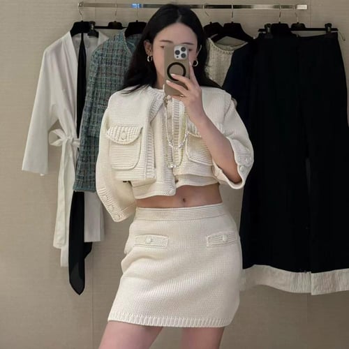 2025 جيليه شانيل أوف وايت بجيوب أمامية