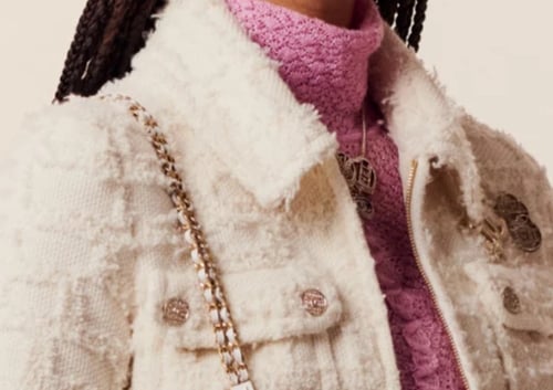 2024 شانيل قلادة سلسال طويل بدلاية فاخرة جدا معدن...