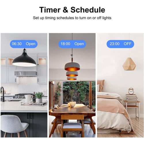 مفتاح انارة ذكي اسود ثنائي