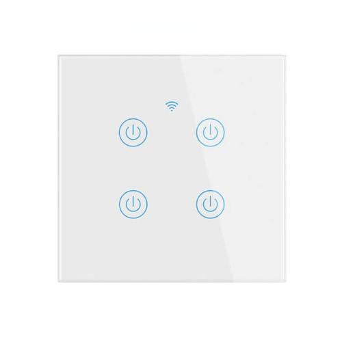 مفتاح انارة ذكي ابيض رباعي