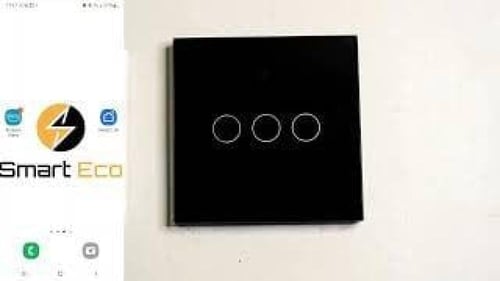 مفتاح انارة ذكي اسود رباعي