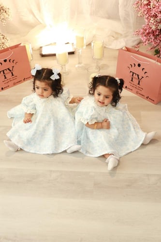 فستان مواليد سماوي