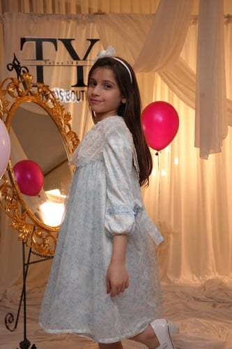 فستان ناعم ازرق