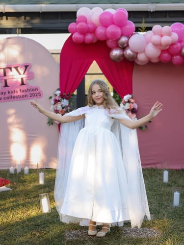 فستان مناسبات طويل فخم قطعتين