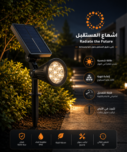 انارة غرس وجدارية للحدائق والنخل