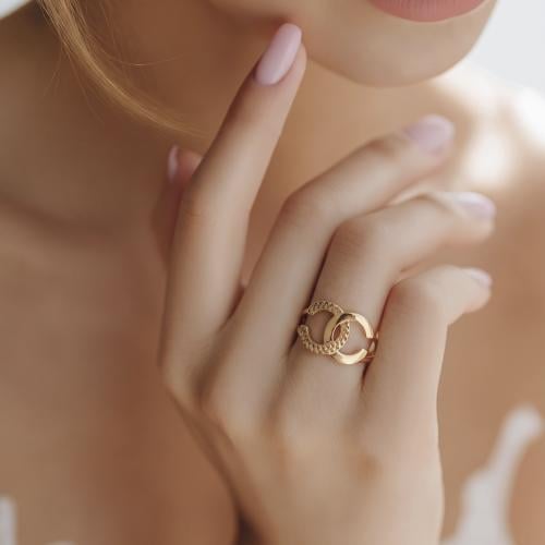 خاتم ذهب عيار 18 الوزن 1.70 جرام