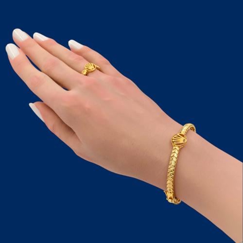 اسواره وخاتم ذهب عيار 21 الوزن 13.15 جرام