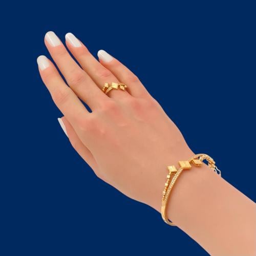 اسواره وخاتم ذهب عيار 21 الوزن 13.25 جرام