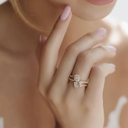 خاتم ذهب عيار 18 الوزن 1.47 جرام
