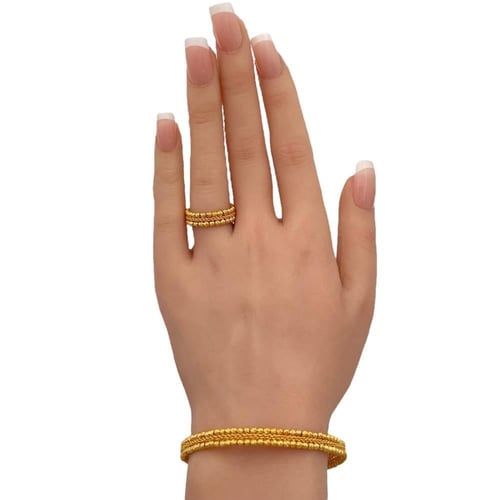 أسواره وخاتم ذهب عيار 21