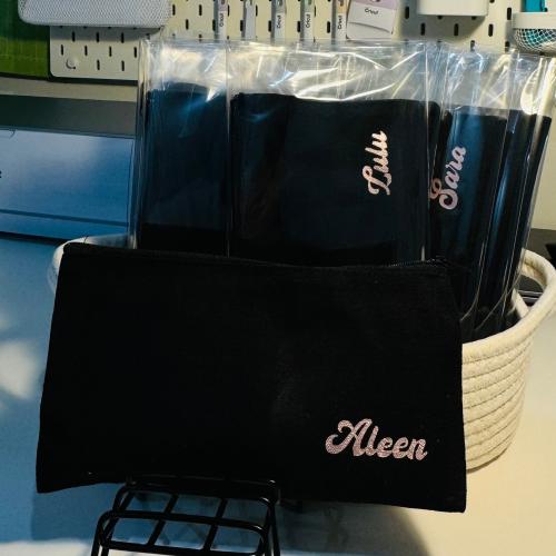 Tote wallet with the name