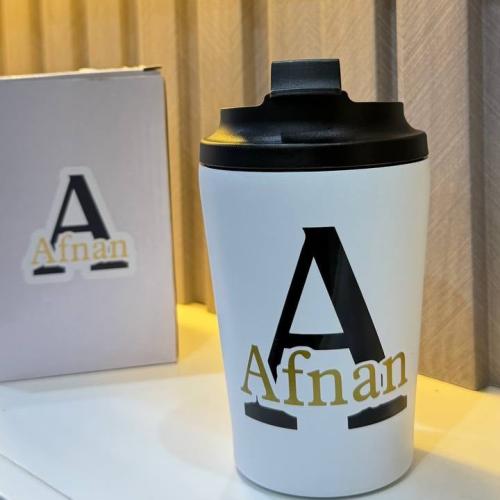 Thermal mug with the name