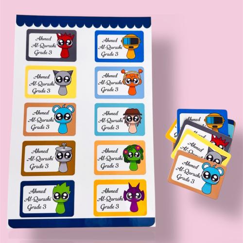 Sprunki name stickers