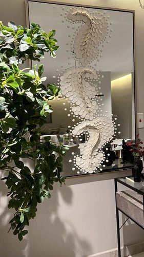 مرايا مؤطرة بزخارف من الجبس