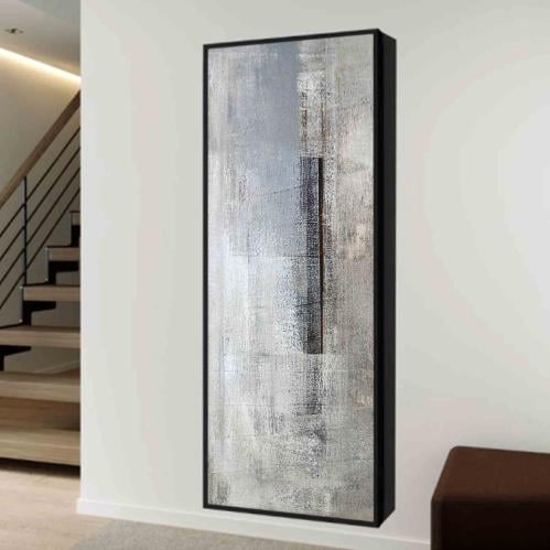 دولاب عبايات مبتكر مع باب للوحة جدارية