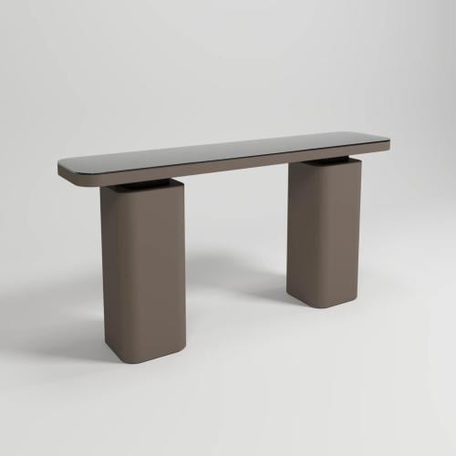 طاولة كونسول بسطح اكريليك بتصميم مودرن