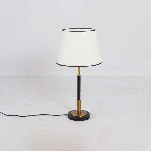 أباجورة بتصميم عصري - أبيض وأسود