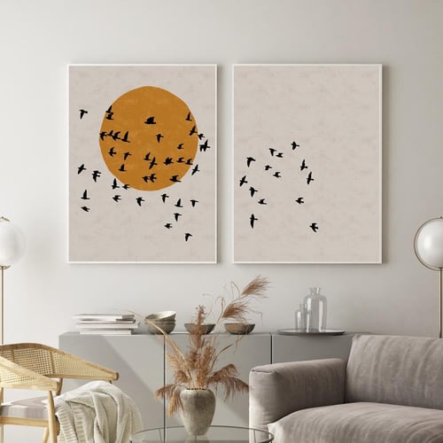 لوحتين جدارية كانفس مودرن"فلايت سن"