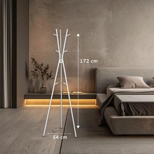 علاقة ملابس أنيقة بتصميم ثلاثي الأرجل باللون الأبي...