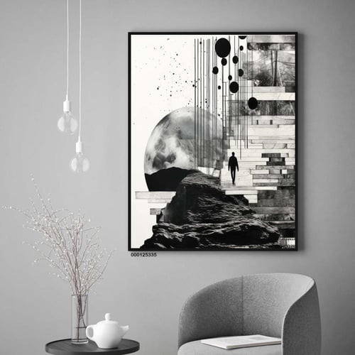 لوحة جدارية فنية مودرن ، قماش كانفس