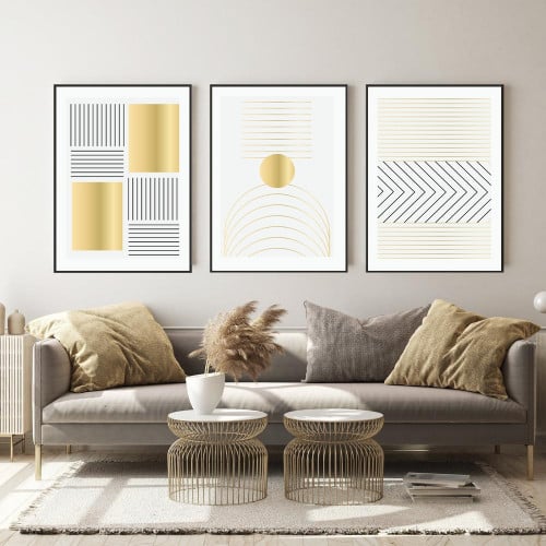 طقم من 3 لوحات مودرن