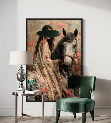 لوحة جدارية فنية مودرن ، قماش كانفس