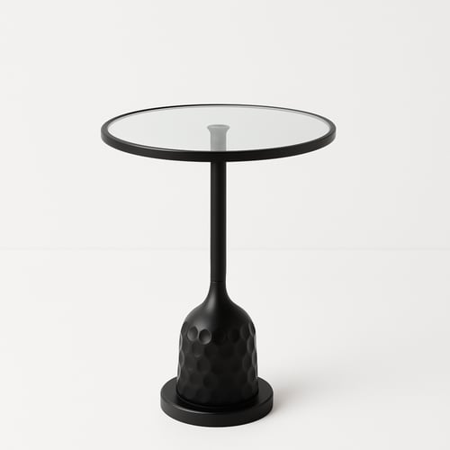 طاولة جانبية ، بسطح زجاجي