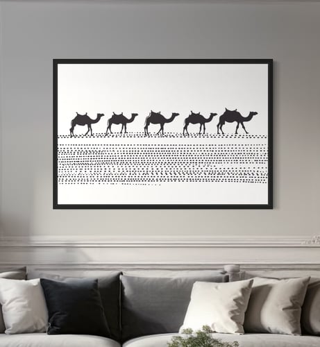 لوحة جدارية فنية مودرن ، قماش كانفس